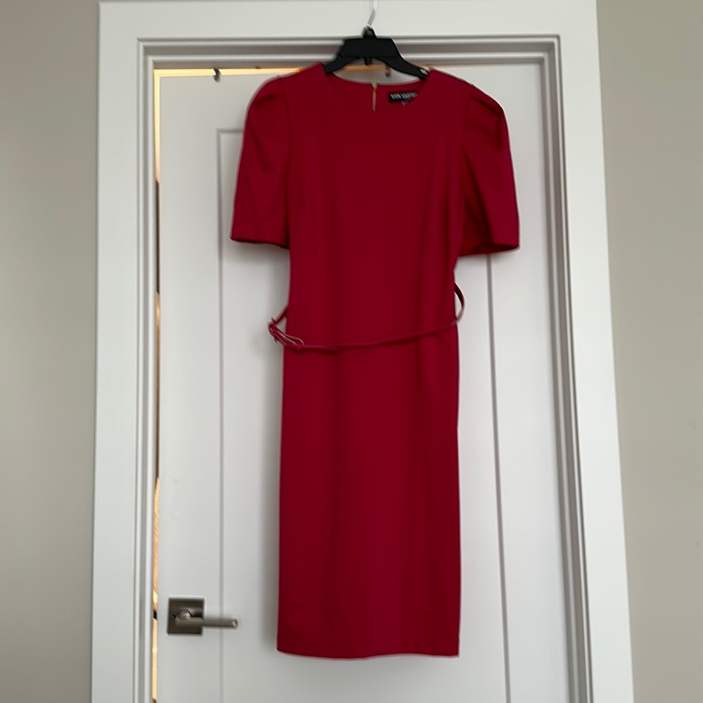 Karl Lagerfeld belted short sleeve dress